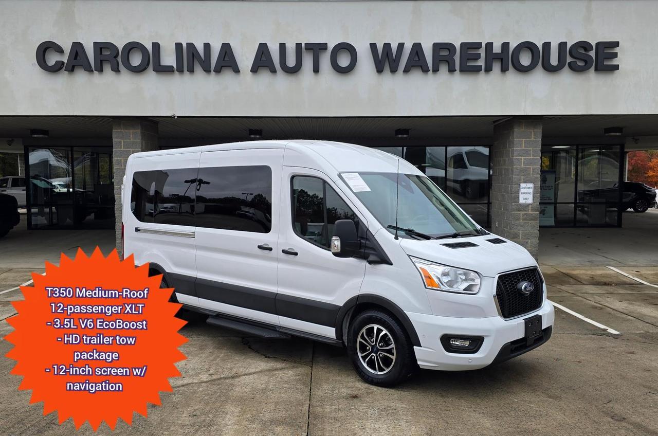 2022 Ford Transit Passenger Wagon T-350 Medium Roof 148WB XLT 12-Passenger W/EcoBoost and 12 Touch-Screen Concord NC