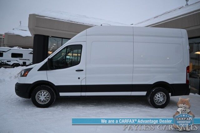 2022 Ford Transit T-250 Cargo Van / High Roof / AWD / 3.5L V6 / Load Area Protection Pkg / Leather Seats / Bluetooth / Back Up Camera / Power Locks & Windows / Cruise Control / Air Conditioning / Block Heater / 1-Owner