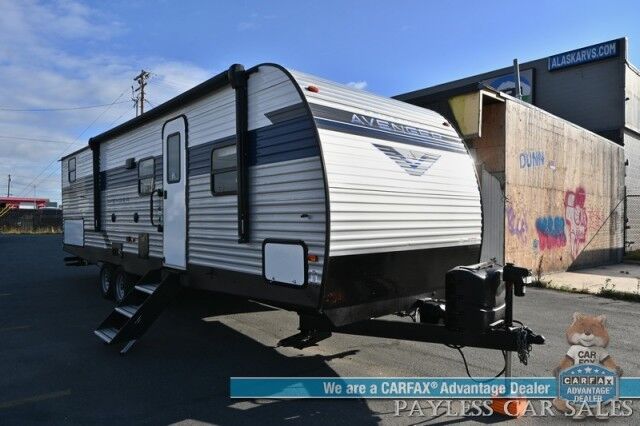 2022 Forest River Primetime / Avenger 27DBS / Sleeps 8 / 25K BTU Heater / 13.5K BTU AC / 3 Burner Stove & Oven Combo / Power Exterior Awning / Exterior Kitchenette / Interior & Exterior Audio System / 32'' Flatscreen / 4319 GVWR Anchorage AK