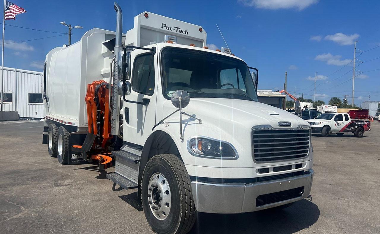 2022 Freightliner M2 106 31 yd Pac-Tech Side Loader Garbage Truck Tampa FL