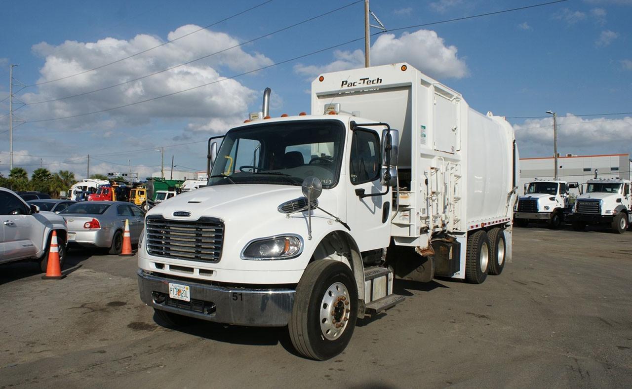 2022 Freightliner M2 28 yard Pac-Tech Bandit Side Loader Garbage Truck Tampa FL