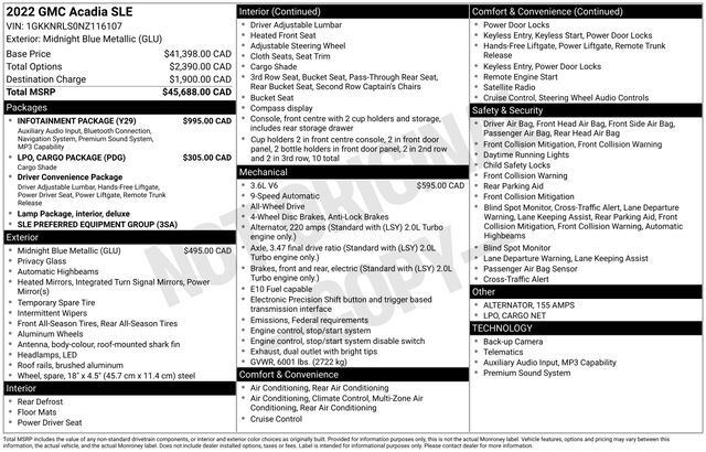 2022 GMC Acadia SLE Raleigh NC