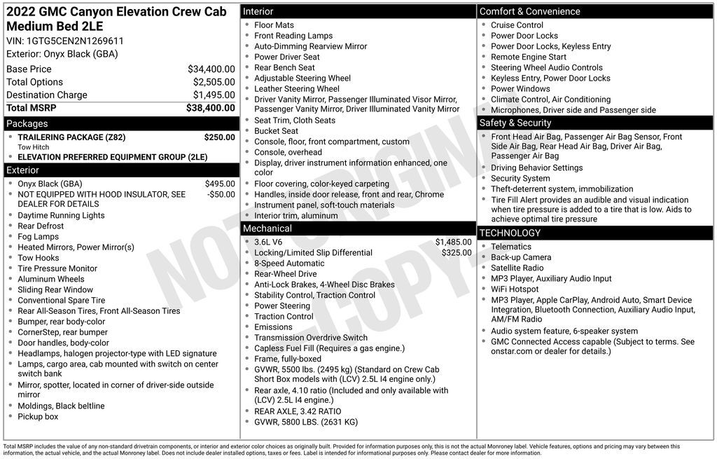 2022 GMC Canyon Elevation