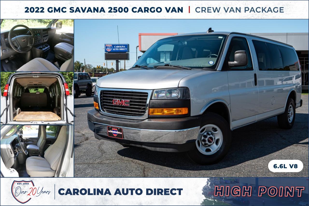 2022 GMC Savana 2500 Cargo Van / 6.6L V8 / Crew Van Package