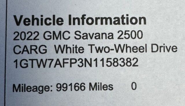 2022 GMC Savana 2500 Cargo Van New Motor & Transmission Henrico VA