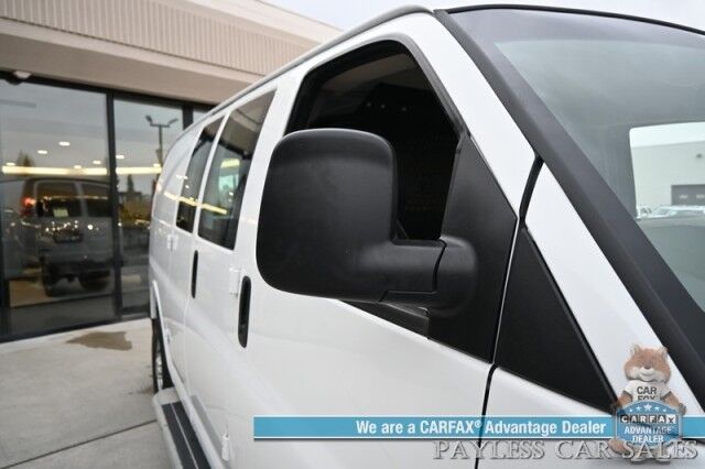 2022 GMC Savana Cargo Van 2500 / Chrome Appearance & Cold Climate Pkg / 4.3L V6 / Driver Convenience Pkg / Bulkhead / Power Locks, Windows & Mirrors / Aux Input / Air Conditioning / Cruise Control / Running Boards / 1-Owner Anchorage AK
