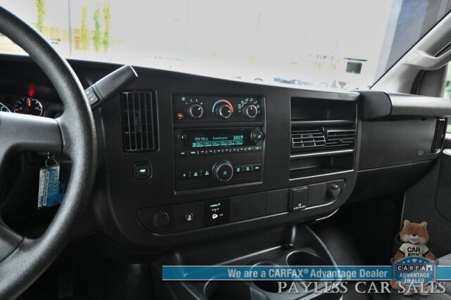 2022 GMC Savana Cargo Van 2500 / Chrome Appearance & Cold Climate Pkg / 4.3L V6 / Driver Convenience Pkg / Bulkhead / Power Locks, Windows & Mirrors / Aux Input / Air Conditioning / Cruise Control / Running Boards / 1-Owner Anchorage AK