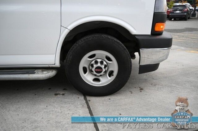 2022 GMC Savana Cargo Van 2500 / Chrome Appearance & Cold Climate Pkg / 4.3L V6 / Driver Convenience Pkg / Bulkhead / Power Locks, Windows & Mirrors / Aux Input / Air Conditioning / Cruise Control / Running Boards / 1-Owner Anchorage AK