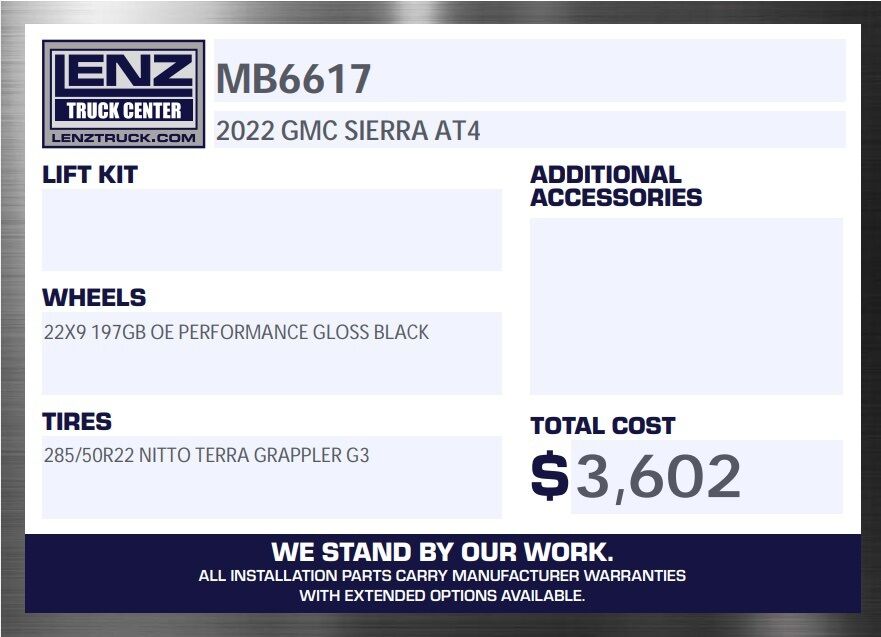 2022 GMC Sierra 1500 4x4 Crew Cab AT4