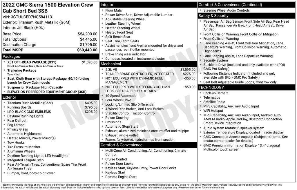 2022 GMC Sierra 1500 Elevation OR