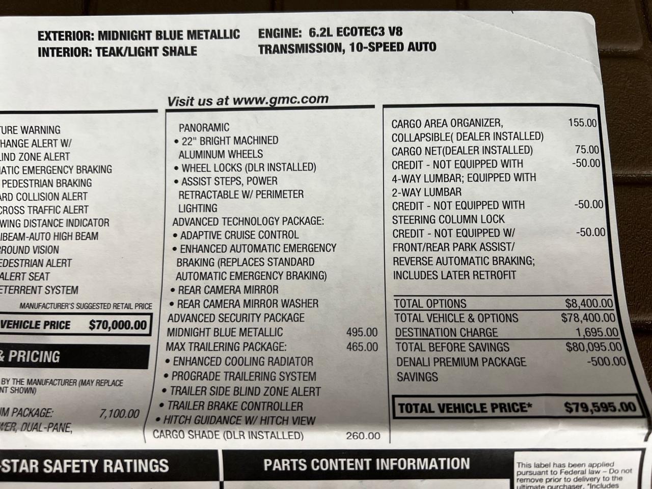 2022 GMC Yukon Denali, Premium Pkg (Power Board, Pano Roof, 22in Wheels, Adaptive Cruise), Max Tow Houston TX