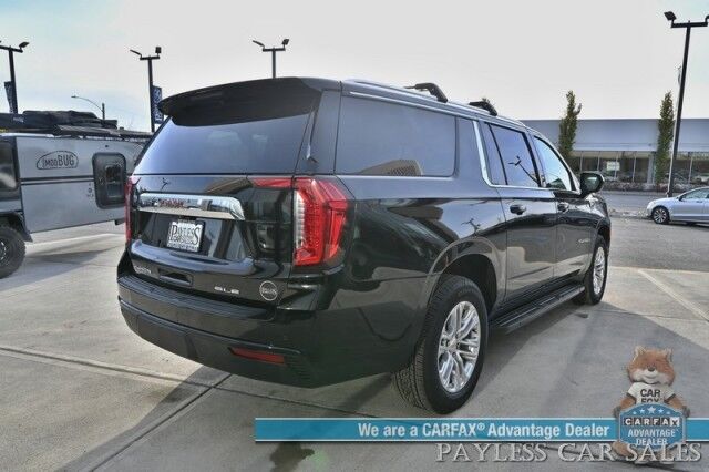 2022 GMC Yukon XL SLE / 4X4 / Max Trailering Pkg / Auto Start / Power & Heated Leather Seats / 3rd Row / Seats 8 / Apple CarPlay & Android Auto / Back Up Camera / Keyless Entry & Start / Block Heater / Only 25K Miles / 1-Owner Anchorage AK
