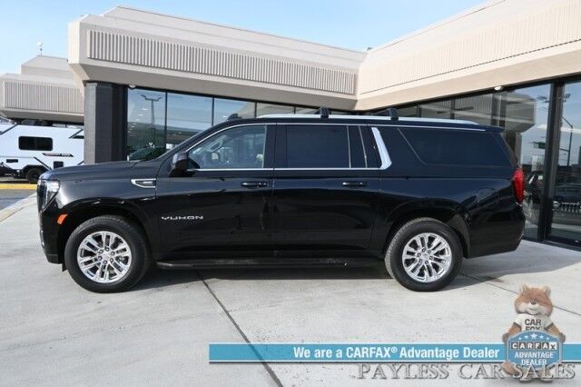 2022 GMC Yukon XL SLE / 4X4 / Max Trailering Pkg / Auto Start / Power & Heated Leather Seats / 3rd Row / Seats 8 / Apple CarPlay & Android Auto / Back Up Camera / Keyless Entry & Start / Block Heater / Only 25K Miles / 1-Owner Anchorage AK