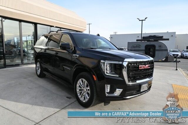 2022 GMC Yukon XL SLE / 4X4 / Max Trailering Pkg / Auto Start / Power & Heated Leather Seats / 3rd Row / Seats 8 / Apple CarPlay & Android Auto / Back Up Camera / Keyless Entry & Start / Block Heater / Only 25K Miles / 1-Owner Anchorage AK