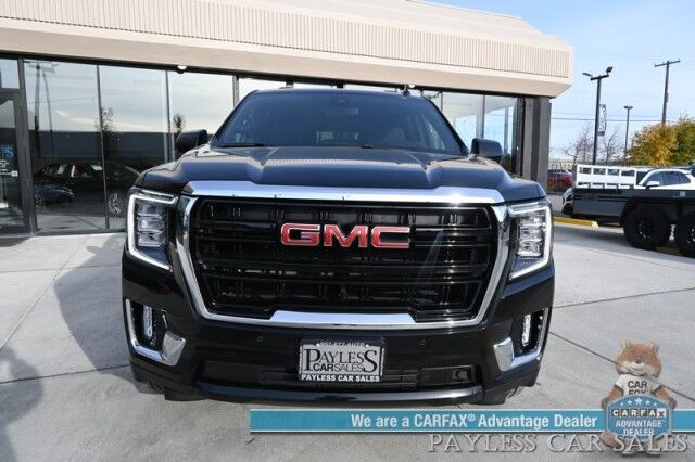2022 GMC Yukon XL SLE / 4X4 / Max Trailering Pkg / Auto Start / Power & Heated Leather Seats / 3rd Row / Seats 8 / Apple CarPlay & Android Auto / Back Up Camera / Keyless Entry & Start / Block Heater / Only 25K Miles / 1-Owner