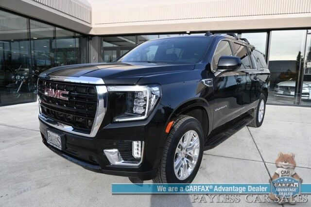 2022 GMC Yukon XL SLE / 4X4 / Max Trailering Pkg / Auto Start / Power & Heated Leather Seats / 3rd Row / Seats 8 / Apple CarPlay & Android Auto / Back Up Camera / Keyless Entry & Start / Block Heater / Only 25K Miles / 1-Owner