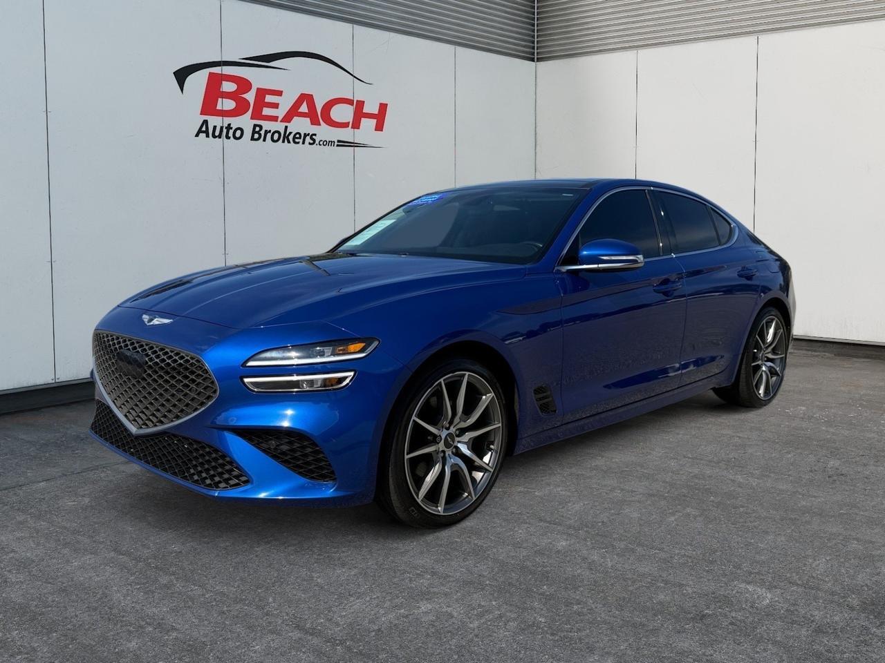 2022 Genesis G70 2.0T, HEATED SEATS, SUNROOF, POWER FOLDING MIRRORS, BLUETOOTH, NAVIGATION, REMOTE KEYLESS ENTRY, POWER MIRRORS, BACKUP CAMERA, TINTED GLASS, ONLY 1 OWNER, CLEAN CARFAX!