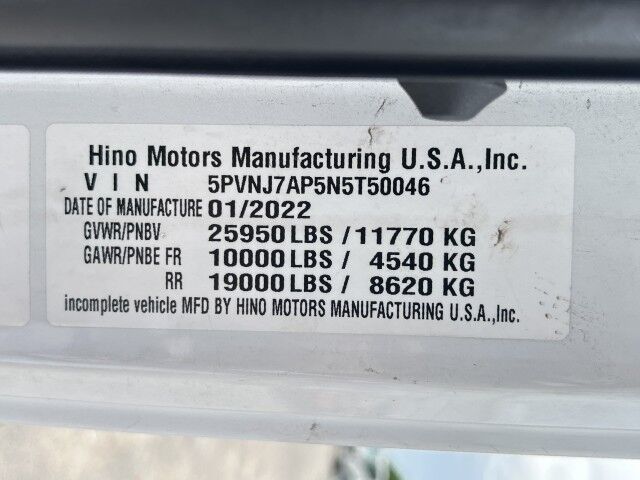2022 Hino L6 22&apos; Jerr-Dan Rollback Car Carrier Sharkbed Truck Miami FL