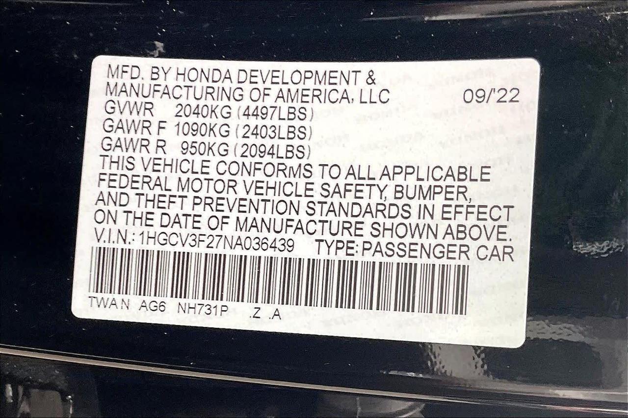 2022 Honda Accord Hybrid Sport Roseville CA
