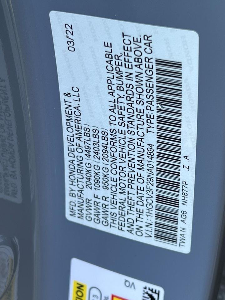 2022 Honda Accord Hybrid Sport Springfield VA