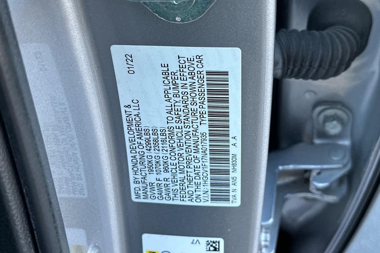 2022 Honda Accord LX Roseville CA