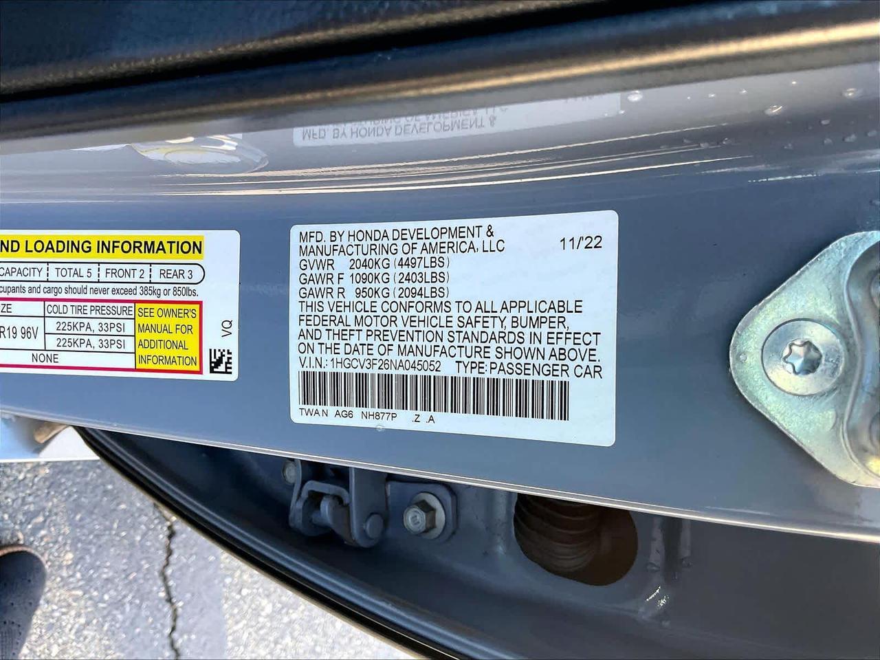 2022 Honda Accord Sport Roseville CA