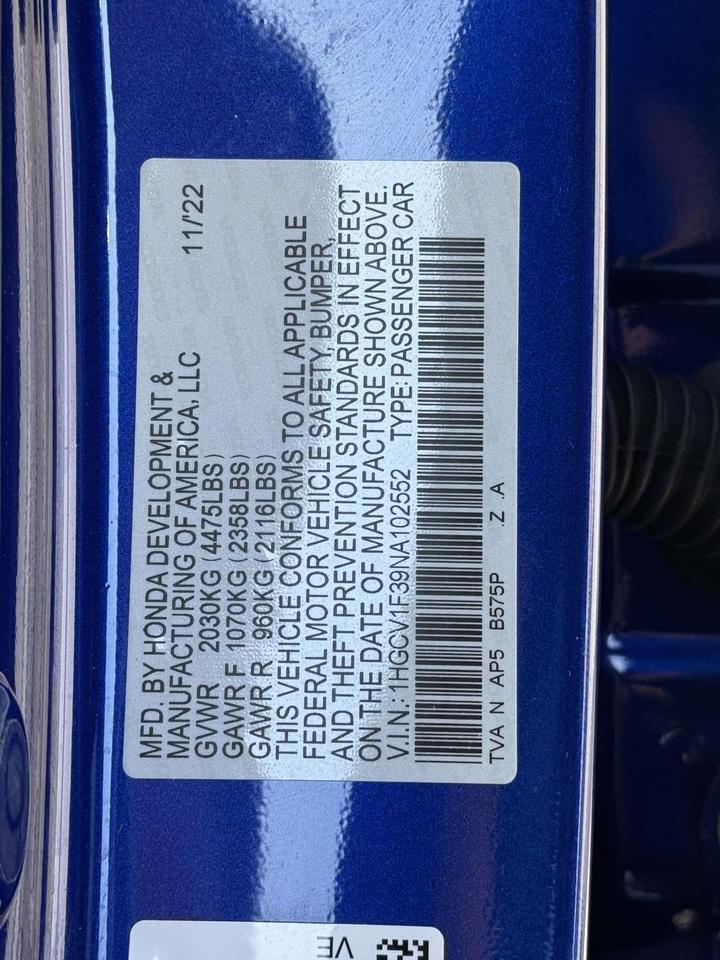 2022 Honda Accord Sport Fredericksburg VA