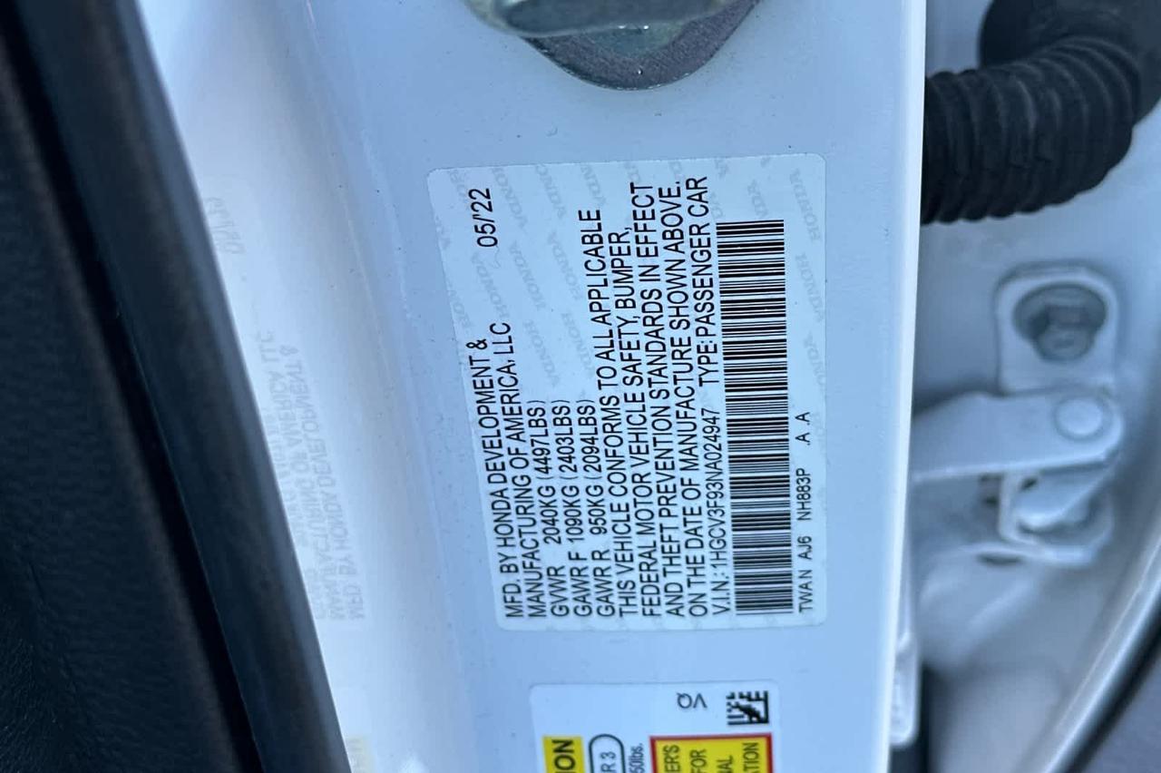 2022 Honda Accord Touring Roseville CA