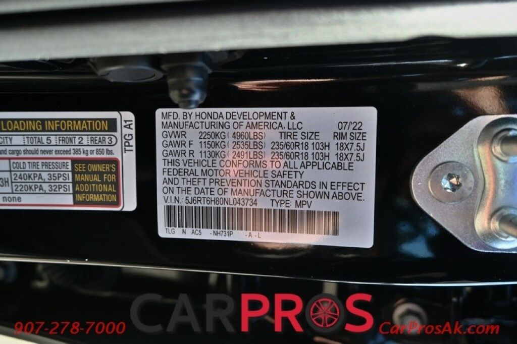 2022 Honda CR-V Hybrid EX-L - AWD - AutoStart - Power & Heated Leather Seats - Sunroof - Bluetooth - Apple CarPlay & Android Auto - Keyless Entry & Push to Start - Lane Departure & Blind Spot Alert - Back Up Camera - Power Liftgate - 40 MPG - 1-Owner Anchorage AK
