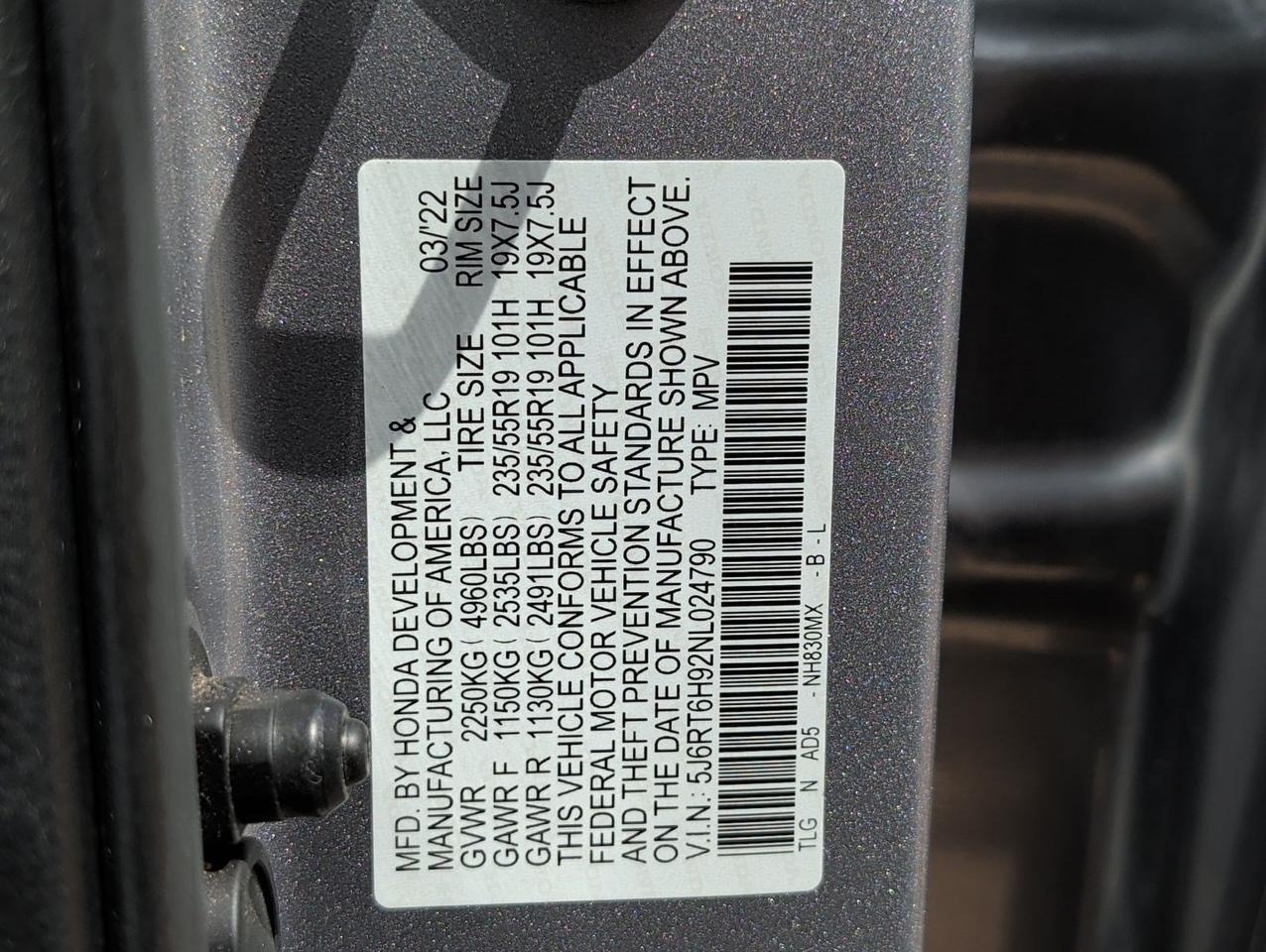 2022 Honda CR-V Hybrid Touring San Juan TX