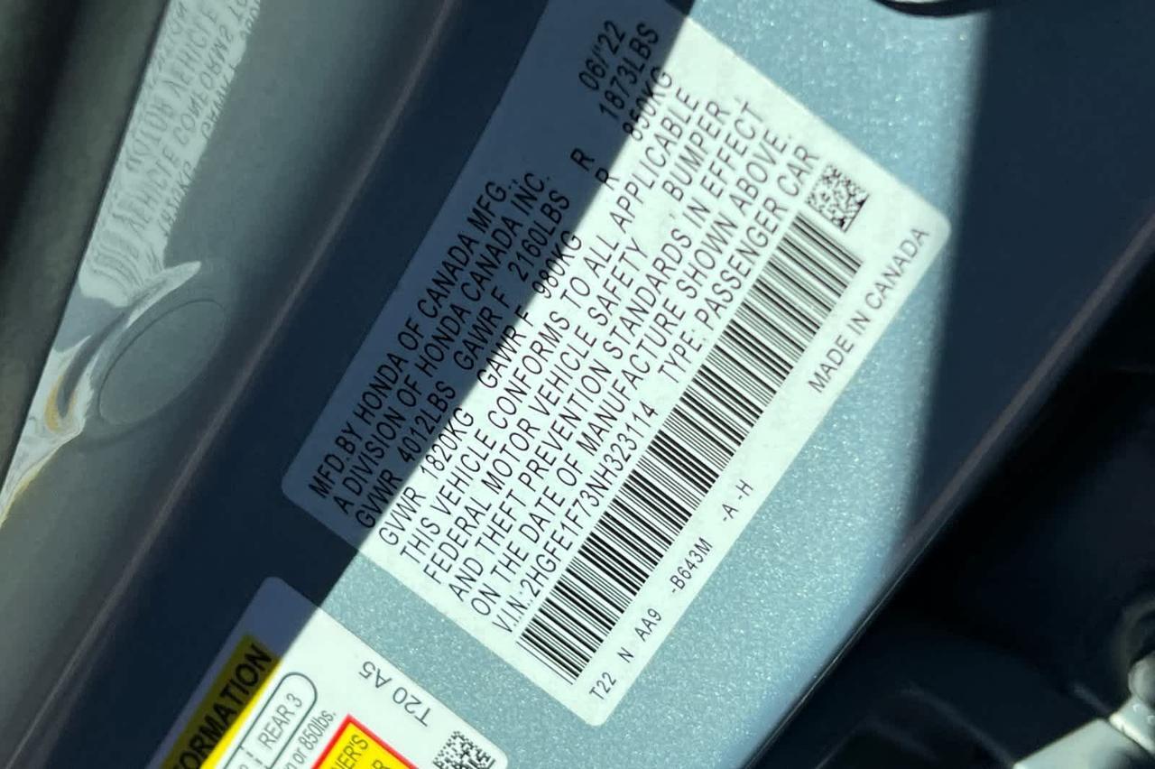 2022 Honda Civic EX Roseville CA