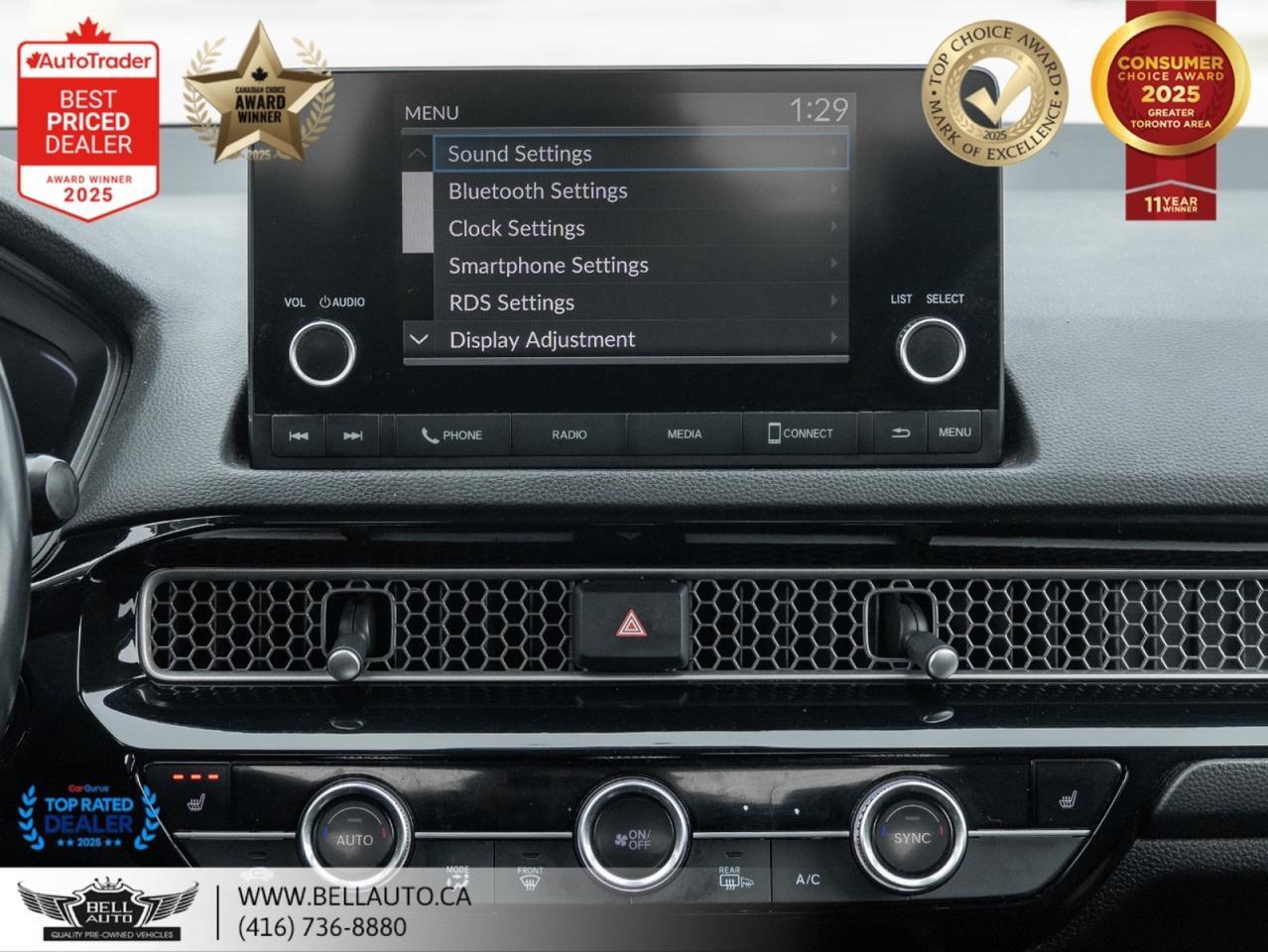 2022 Honda Civic Sedan EX B.CAM SUNROOF HTDSEATS HTDSTRNGWHL NOACCIDENT Toronto ON