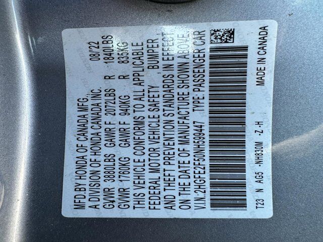 2022 Honda Civic Sedan Sport San Clemente CA