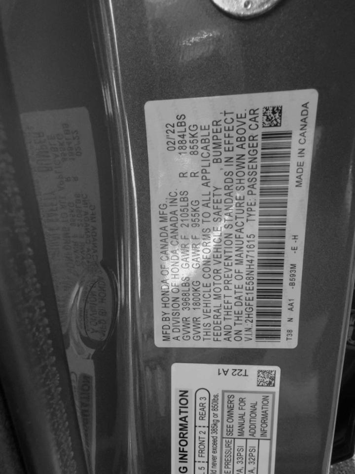 2022 Honda Civic Si Manual Jacksonville FL