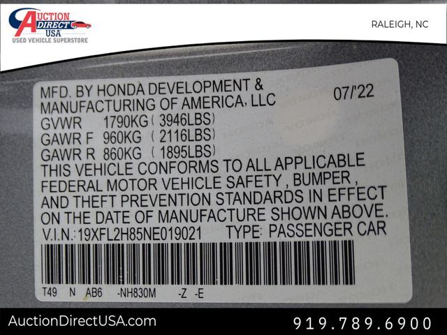 2022 Honda Civic Sport Raleigh NC