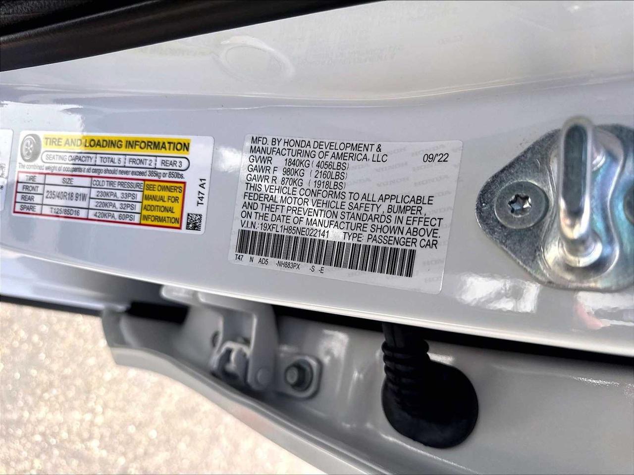 2022 Honda Civic Sport Touring Roseville CA
