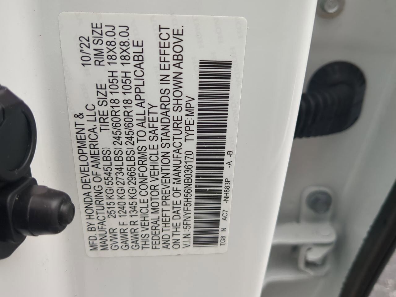 2022 Honda Pilot EX-L Winder GA