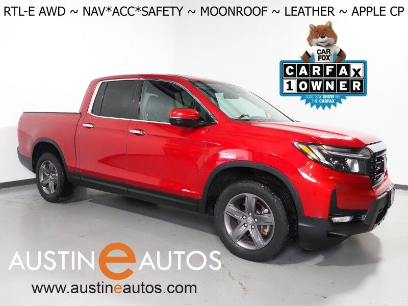 2022 Honda Ridgeline RTL-E AWD *NAVIGATION, ADAPTIVE CRUISE, SAFETY ALERTS, BACKUP-CAMERA, COLOR TOUCHSCREEN, MOONROOF, LEATHER, HEATED SEATS/STEERING, REMOTE START, WIRELESS CHARGING, ANDROID & APPLE