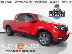 2022_Honda_Ridgeline RTL-E AWD_*NAVIGATION, ADAPTIVE CRUISE, SAFETY ALERTS, BACKUP-CAMERA, COLOR TOUCHSCREEN, MOONROOF, LEATHER, HEATED SEATS/STEERING, REMOTE START, WIRELESS CHARGING, ANDROID & APPLE_ Round Rock TX