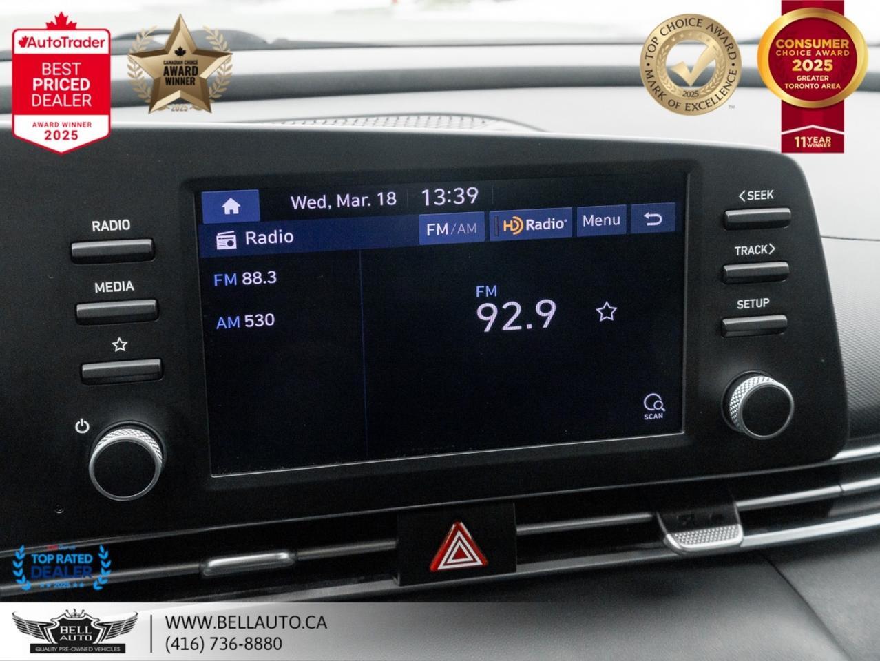 2022 Hyundai Elantra Preferred CARPLAY B.CAM BLTH HTD SEATS STRNGWHL BLKRIMS Toronto ON