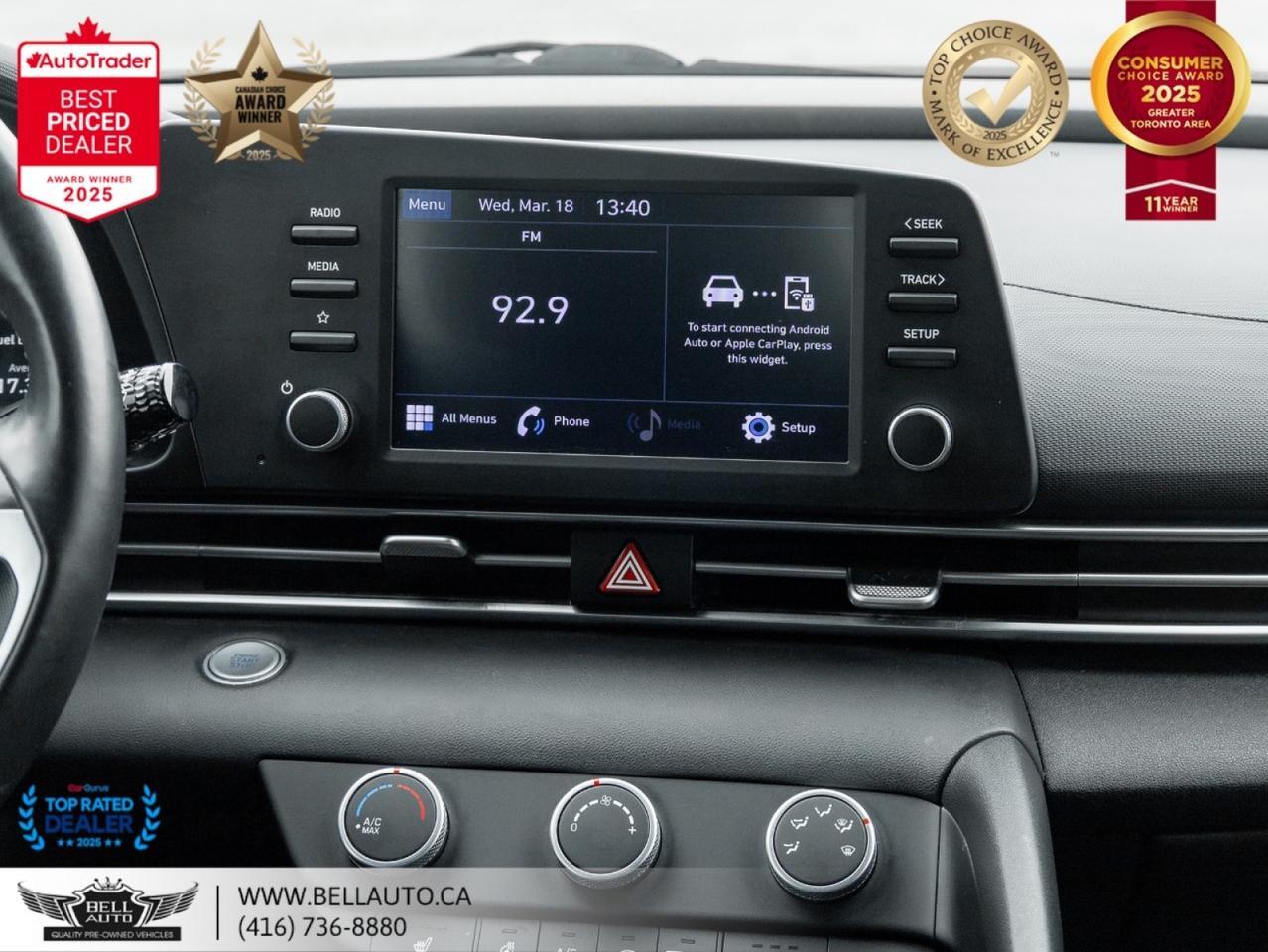 2022 Hyundai Elantra Preferred CARPLAY B.CAM BLTH HTD SEATS STRNGWHL BLKRIMS Toronto ON