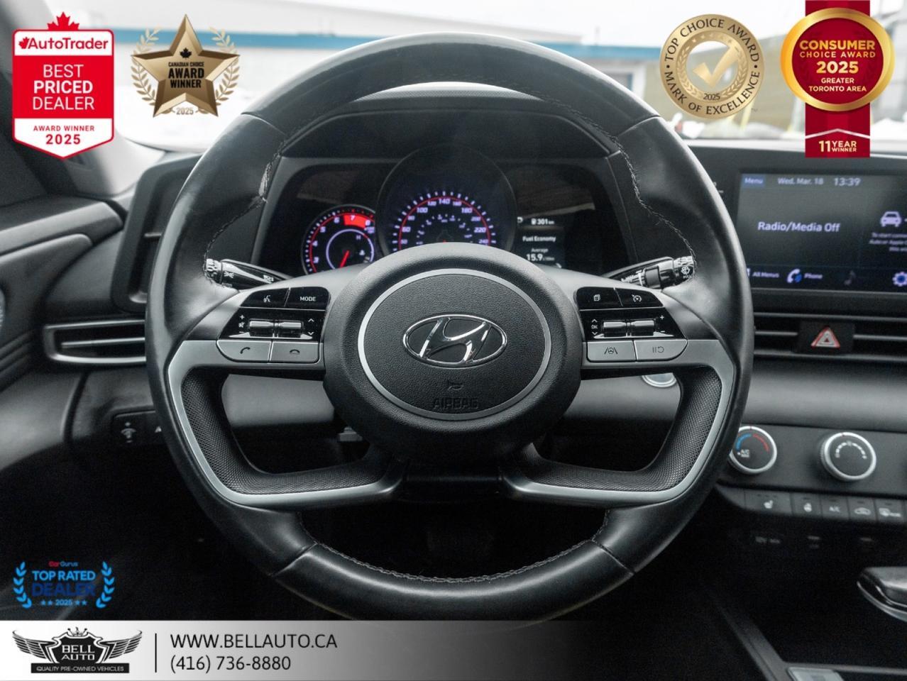 2022 Hyundai Elantra Preferred CARPLAY B.CAM BLTH HTD SEATS STRNGWHL BLKRIMS Toronto ON