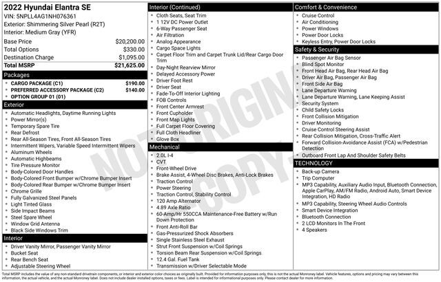 2022 Hyundai Elantra SE Raleigh NC