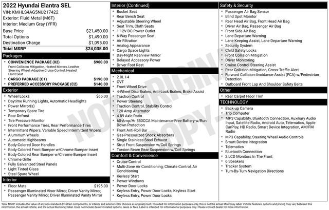 2022 Hyundai Elantra SEL Raleigh NC