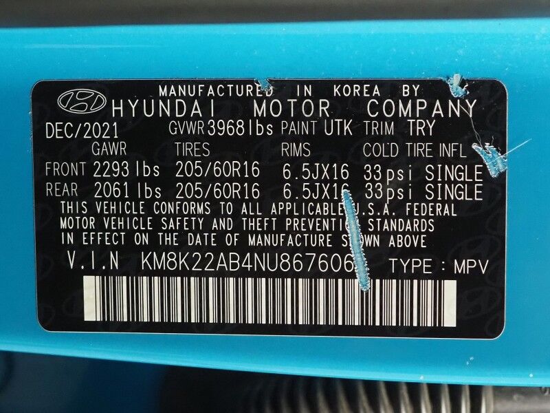 2022 Hyundai Kona SE *LANE DEPARTURE ALERT, COLLISION ALERT w/BRAKING, BACKUP-CAMERA, CRUISE CONTROL, COLOR TOUCHSCREEN, MULTI-FUNCTION STEERING WHEEL, ALLOY WHEELS, ANDROID & APPLE Round Rock TX