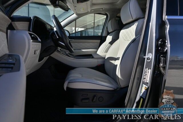 2022 Hyundai Palisade Calligraphy / AWD / Heated & Cooled Seats / Heated Steering / Sunroof / NAV / Harman Kardon / Adaptive Cruise / Lane Depart & Blind Spot / Rear Captain Chairs / 3rd Row / Seats 7 / Tow Pkg / Low Miles / 1-Owner Anchorage AK