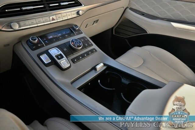 2022 Hyundai Palisade Calligraphy / AWD / Heated & Cooled Seats / Heated Steering / Sunroof / NAV / Harman Kardon / Adaptive Cruise / Lane Depart & Blind Spot / Rear Captain Chairs / 3rd Row / Seats 7 / Tow Pkg / Low Miles / 1-Owner Anchorage AK