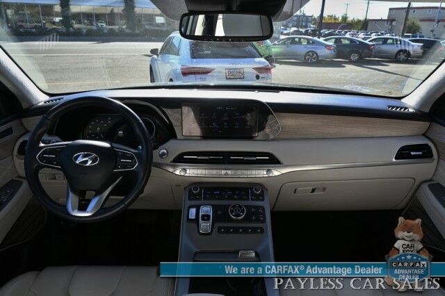 2022 Hyundai Palisade Calligraphy / AWD / Heated & Cooled Seats / Heated Steering / Sunroof / NAV / Harman Kardon / Adaptive Cruise / Lane Depart & Blind Spot / Rear Captain Chairs / 3rd Row / Seats 7 / Tow Pkg / Low Miles / 1-Owner Anchorage AK