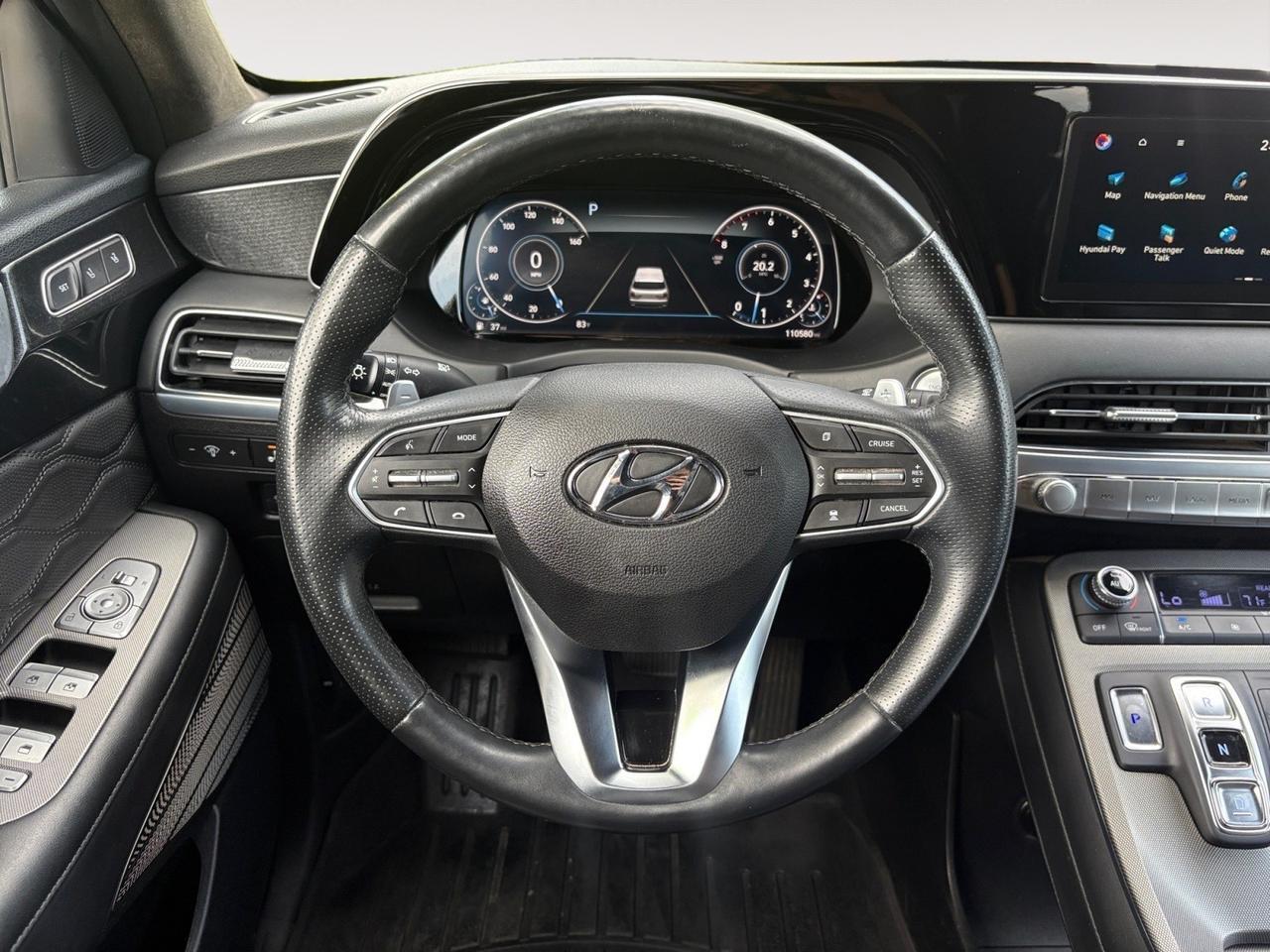 2022 Hyundai Palisade Calligraphy, HEADS UP DISPLAY, PANO MOONROOF, PADDLE SHIFTERS, BLIND SPOT ALERT, FORWARED COLLISION ALERT, REAR QUIET MODE, DRIVER TALK INTERCOM, HEATED & COOLING FRONT & REAR SEATS, POWER 3RD ROW SEATING, POWER LIFTGATE, 1 OWNER, THIS SUV HAS IT ALL Virginia Beach VA