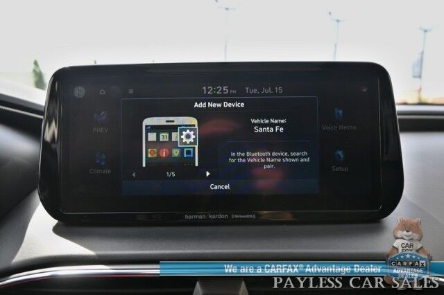 2022 Hyundai Santa Fe Limited / AWD / Plug-In Hybrid / Auto Start / Heated & Cooled Leather Seats / Heated Steering / Panoramic Sunroof / NAV / Harman Kardon / Lane Watch & Blind Spot / Apple CarPlay & Android Auto / 44 MPG / 360 Cam Anchorage AK